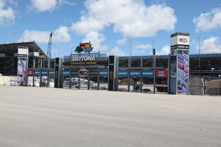 Daytona Int. Speedway Eingang Baustelle